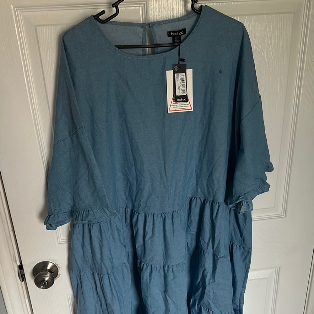 Boho Blue Tiered Dress